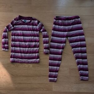 Kickee Pants Kids Pajama Set - Purple Stripes